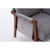 Sapphtopaz Modern Accent Chair with Thick Chenille Upholstered Ergonomic Lounge Chair with Armrest Mid-Century Chairs for Living Room, Bedroom - 2 of 4