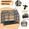 Large Dog Crate Furniture, Double Doors, Wooden Heavy Duty Dog Kennel Indoor, for Large Medium Small Dogs Modern Decorative End Table Pet House - 4 of 4