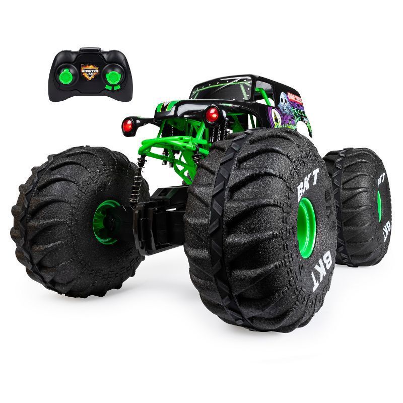 Monster Jam Official Mega Grave Digger All-Terrain Remote Control Monster Truck with Lights - 1:6 Scale, 1 of 17