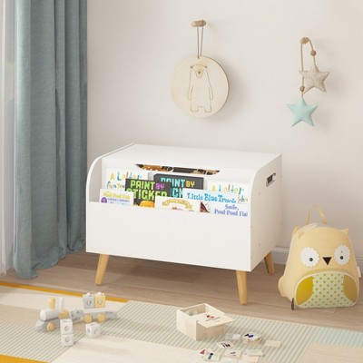 GlasFlength Decorative Bookshelf Creative and Unique Styling, Multifunctional Storage with Open Display Bookshelves, White,23.62”*15.75”*17.13"