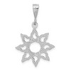 Black Bow Jewelry 14k White Gold Polished Sun Pendant, 19mm - 3 of 4