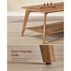 2-Tier Storage Coffee Table, 39.4" Wide Living Room Center Table, 110lb Capacity, Easy Assembly, Rounded Corners - 3 of 4