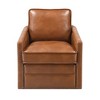 Leather Aire Swivel Glider Chair, Plush Pocket Coil Accent Chair with 180¡ã Rotation - 4 of 4