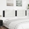 vidaXL White and Black Faux Leather Headboard Cushion-Pillow for 76" Beds - Easy Clean, Wall-Mountable, Classic Design, Foam-Filled Comfort - 3 of 4