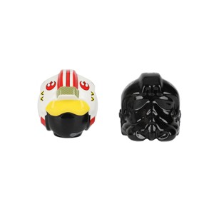 Star Wars Rebel & Imperial Helmets Sculpted Ceramic Salt & Pepper Shakers - 1 of 4