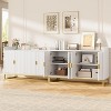 COZONY Fluted Sideboard with Storage Cabinet, Modern Buffet Console with Adjustable Shelves for Living Room, Kitchen, Entryway, Anti-Tip Design - 3 of 4
