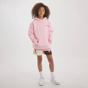 Champion Girls' Oversized Graphic Fleece Hoodie - Light Pink XL