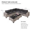 Maggift 7-Piece Patio Seating Set, All-Weather Wicker Rattan Sectional Sofa with Two Side Tables for Poolside, Patio, Gray, 41.3" * 28.3" * 29.3" - 2 of 4