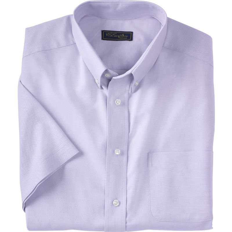 KingSize Men's Big & Tall  Wrinkle Free Short-Sleeve Oxford Dress Shirt, 1 of 2