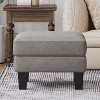 CAVINAS 22.8" Square Ottoman, Modern Sofa Footrest Ottoman with Wooden Legs, Versatile Side Table for Living Room, Bedroom - 2 of 4