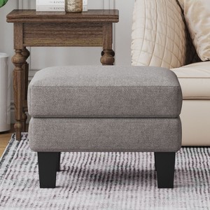 PAGED 30 Inch Ottoman with Storage, Modern Side Table Footrest Ottoman with Wooden Legs and Nail Trims for Living Room, Bedroom - 1 of 4