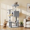 Kumasinova 44"H Cat Tower Multi-Level Pet Tree with Roomy Condo,Hammock and Durable Sisal Scratching Posts,Pet Supplies - 2 of 4