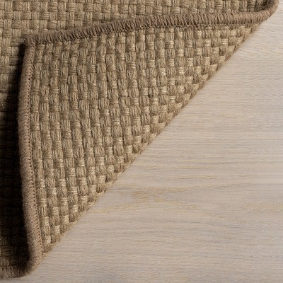 Natural Handmade Jute Flat Woven Area Rug, 4' x 6'