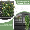 Lirago 72 in. Galvanized Metal Outdoor Privacy Screens Garden Outdoor Fence Black - 3 of 4