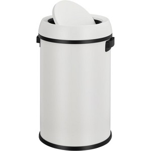 17 Gallon/65 Liter Trash Can, Fingerprint-Proof Stainless Steel Garbage Can, Heavy Duty Commercial Round Trash Bin for Restaurant Home Office, White - 1 of 4