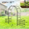 VINGLI Garden Arbor Arch, Wedding Arch Archway for Ceremony Party, Trellis for Plant Climbing for Backyard, Lawn, Patio, Yard - 2 of 4