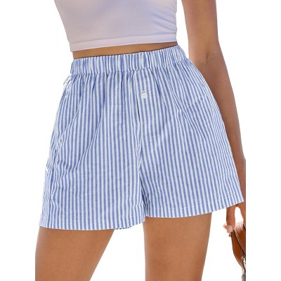 Shorts for Women Summer Casual Lounge Beach Bottoms Pajama Plaid Boxer Shorts