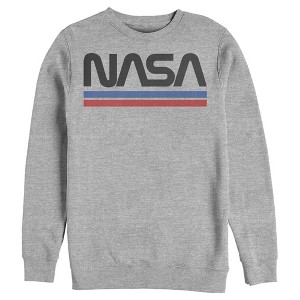 Men's NASA Stripe Minimal Logo Vintage Sweatshirt - 1 of 3