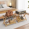 Bamboo luggage rack 1 Pack, lightweight and durable, Sturdy for Hotel/Home Use - Natural - 3 of 4