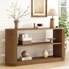 Mirod Modern Entryway Console Table with Open Shelf and Elegant Wood Grain, Slim Sofa Table with Fluted Design - 2 of 4