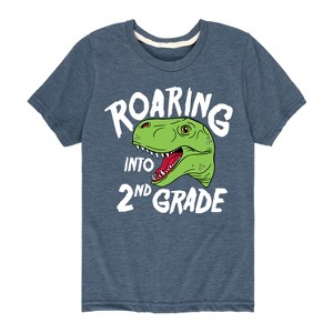 Boys' - Instant Message - Roaring Into 2nd Grade Short Sleeve Graphic T-Shirt - 1 of 4