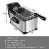 Costway Electric Deep Fryer 3.2/5.3 QT/12/21-Cup Stainless Steel 1700W with Frying Basket - 3 of 4