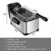 3.2 Quart Electric Deep Fryer 1700W Stainless Steel Timer Frying Basket - image 2 of 4