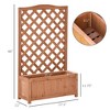 28" x 11" x 46" Raised Garden Beden Planter Box w/ Trellis - 3 of 4