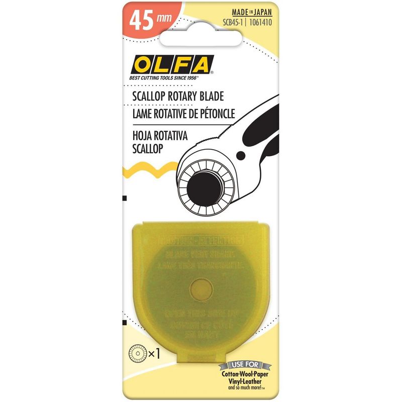 OLFA Decorative Edge Rotary Blade 45mm-Scallop, 1 of 5