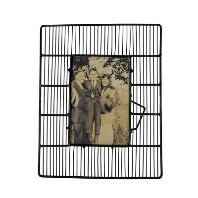 4x6 Inch 4 Photo Hanging Picture Frame Galvanized Metal And Wood Frame With  Mdf, Jute & Glass By Foreside Home & Garden : Target