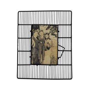 4X6 Inch Picture Frame Black Metal & Glass by Foreside Home & Garden - 1 of 4