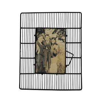 4X6 Inch Picture Frame Black Metal & Glass by Foreside Home & Garden