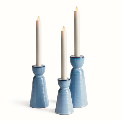 Plum & Post Libbey Taper Holders, Set of 3