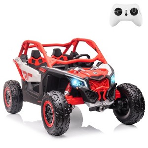 Jojoka 24V Can-Am 2-Seater 4WD UTV Ride On Car w/ Remote,Dual Battery,4x200W Motors - 130LB Capacity - 1 of 4