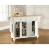 HomeStock  Cambridge Wood Top Rolling Kitchen Island Storage Cart, Microwave Stand, Spice Rack, White - 3 of 4
