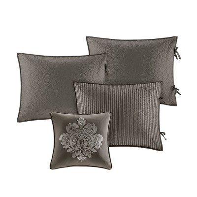 Dark Grey 6-Piece Reversible Twin Daybed Cover Set