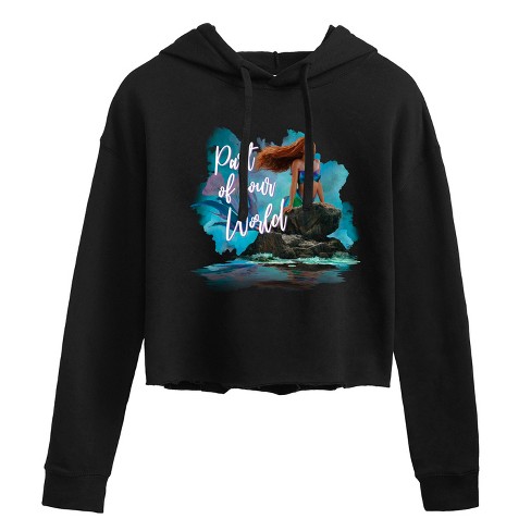 Women's - Disney - Part Of Your World Cropped Graphic Hoodie - image 1 of 3