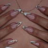 LOVELAY CREATIONS French Tip Glossy Press-On Nails with Gold Line Design - 4 of 4