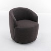 Teddy Fabric Accent Chair, Armrest Accent Single Lazy Chair, Comfy Leisure Chairs With Black Powder Coating Metal Ring - 3 of 4