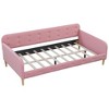 YOOCOZZ Twin Size Linen Upholstered Wood Daybed with Button Tufting Backrest and Armrests - 3 of 4