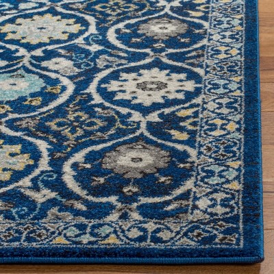 Evoke EVK210 Power Loomed Accent Rug - Royal/Ivory - 3'x5' - Safavieh.