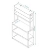 INFURNIC Kitchen Racks Modern 5 Tier Bakers Rack with Adjustable Shelves and Stylish Storage for Kitchen, Brown White, 39.37"*15.75"*66.93" - 4 of 4