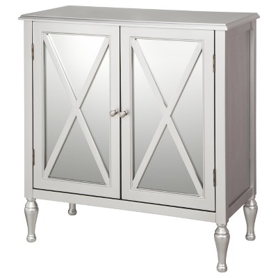 Hollywood Mirrored Accent Cabinet Silver Target Inventory Checker Brickseek