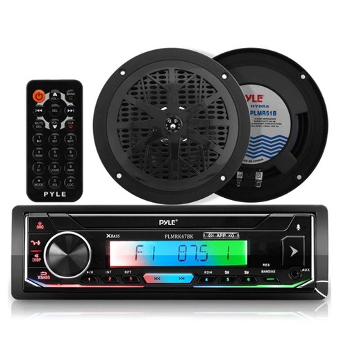 Pyle 300 Watt Bluetooth Marine Grade Stereo Receiver And Subwoofer