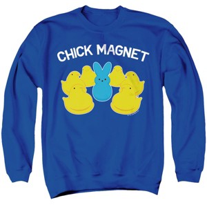 Peeps Easter Chick Magnet with Bunny Unisex Adult Crewneck Sweatshirt - 1 of 4