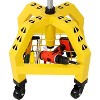 Heavy-Duty Pneumatic Shop Stool with Padding Lumbar Support Mechanics Stool with Casters for Industrial Workshop Yellow Kids - 4 of 4