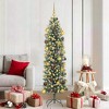 vidaXL Artificial Slim Christmas Tree with 300 LEDs Green 70.9 - 2 of 4