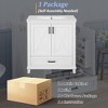 30" Bathroom Vanity with Sink, Freestanding Solid Wood Frame Cabinet with 2 Soft-Close Doors, 1 Drawer & Adjustable Shelves for Bathroom Storage - 4 of 4