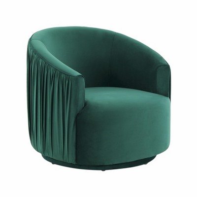 TOV Furniture London Pleated Velvet Swivel Chair
