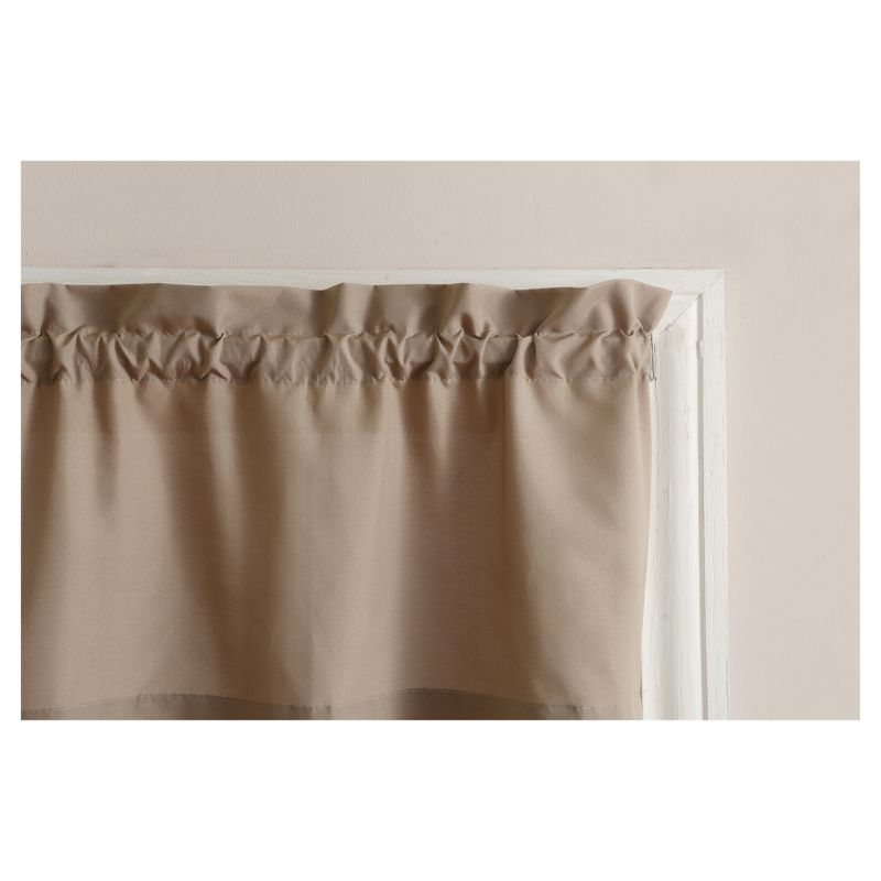 Martine Microfiber Semi Sheer Rod Pocket Kitchen Curtain Valance and Tiers Set - No. 918, 3 of 5